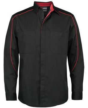Podium Industry Shirt L/S Black Red