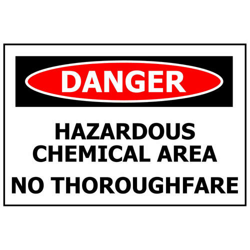Danger Hazardous Chemicals Area ACM Sign