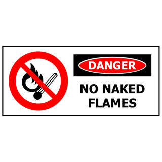 Danger No Naked Flames Image ACM Sign